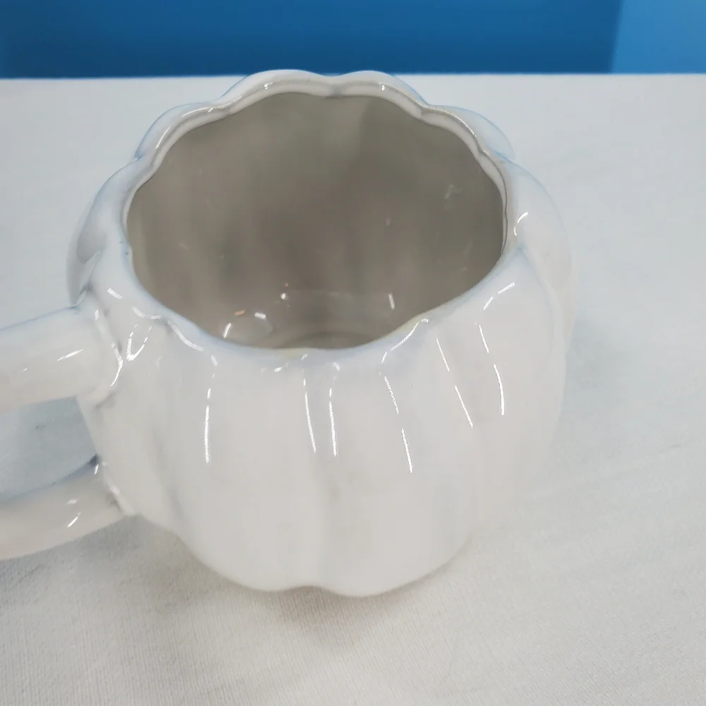 by Anthropologie white pumpkin coffee cup
